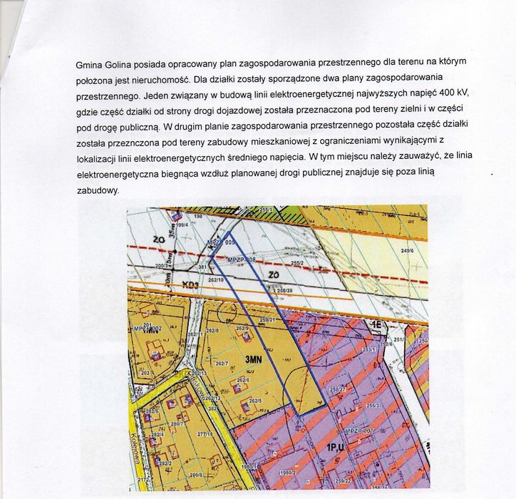Sprzedam działkę budowlaną w Golinie, pow. koniński