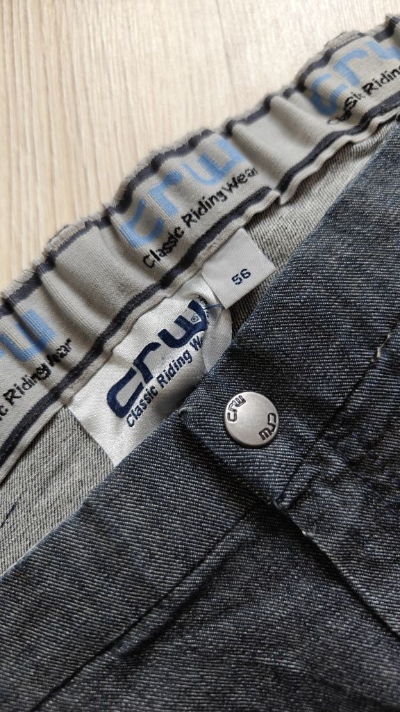 Bryczesy męskie CRW jeans kolanowy silikon 56