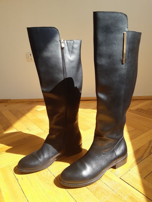 Mazaro wloskie ocieplane kozaki z naturalnej skóry. Jak Massimo Dutti