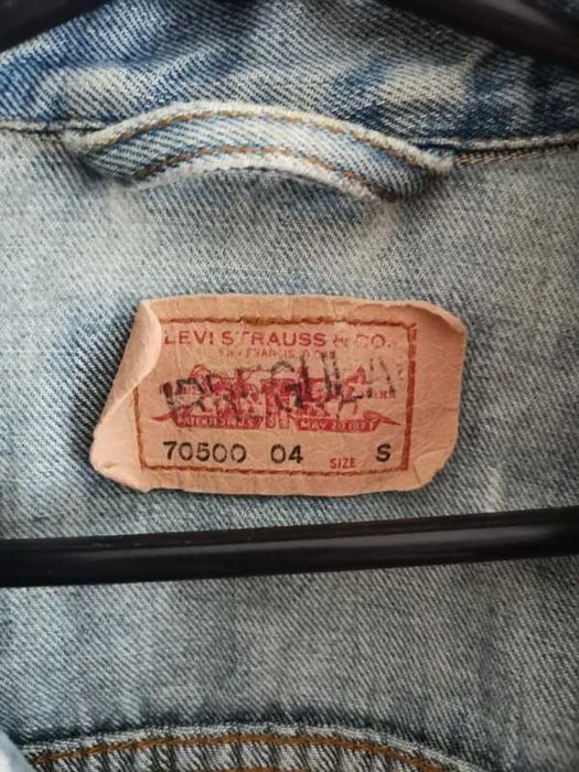 Vintage damska kurtka jeansowa katana levi's 00s tie dye bleached