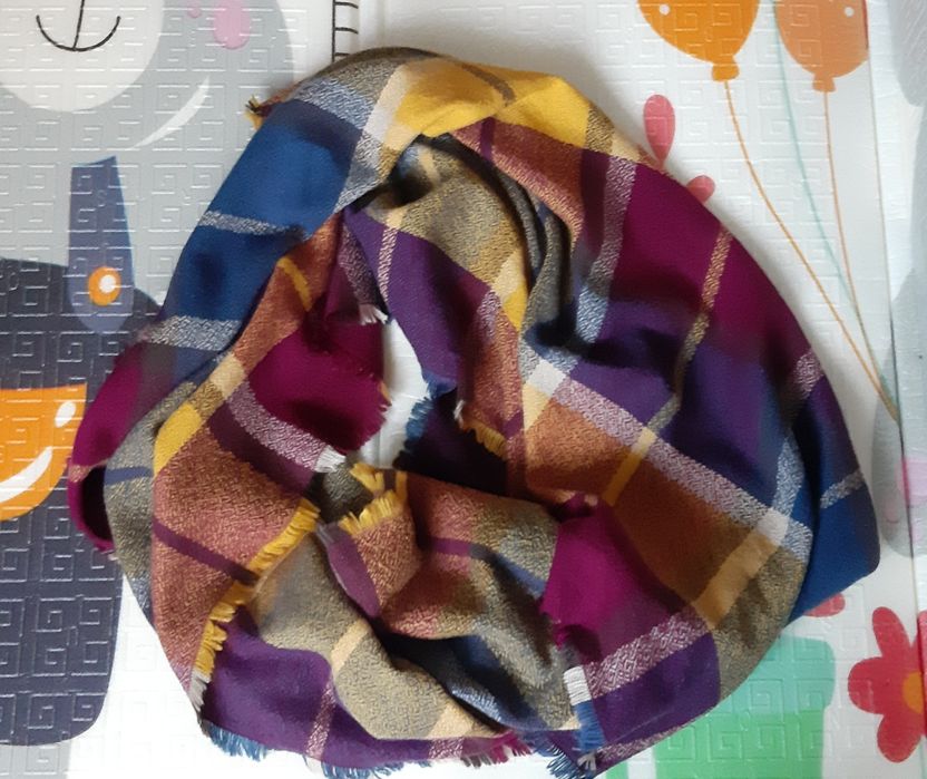 Шарф теплий в клітинку 200*80