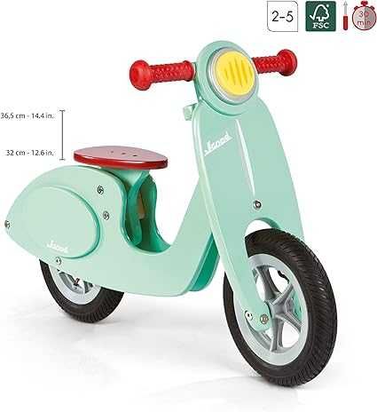 Drewniany rowerek biegowy Mint Scooter VESPA Janod, nowe