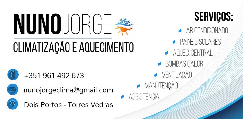 Ar condicionado, Bombas calor, Painéis solares fotovoltaicos