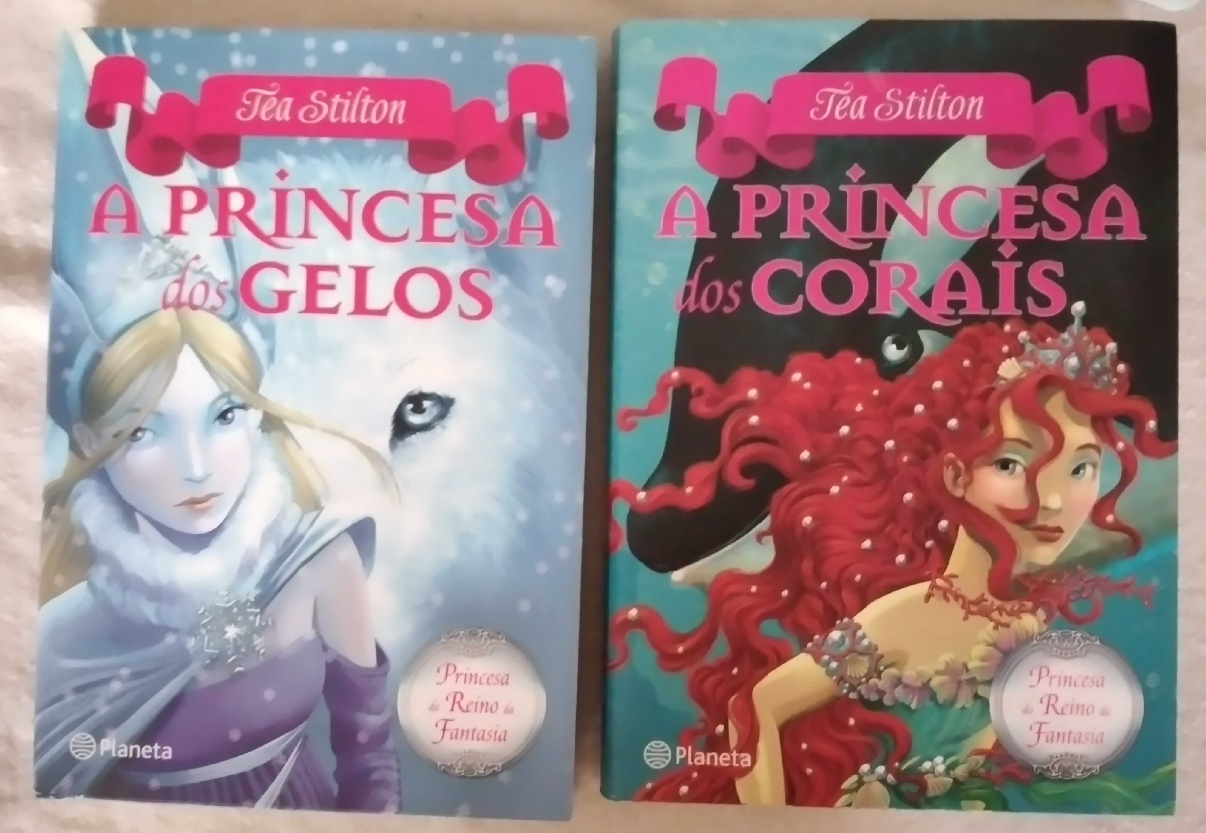 Livros "A princesa dos corais" e "A princesa dos gelos"