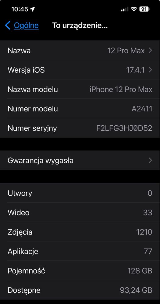 Iphone 12 PRO MAX 128GB gwarancja