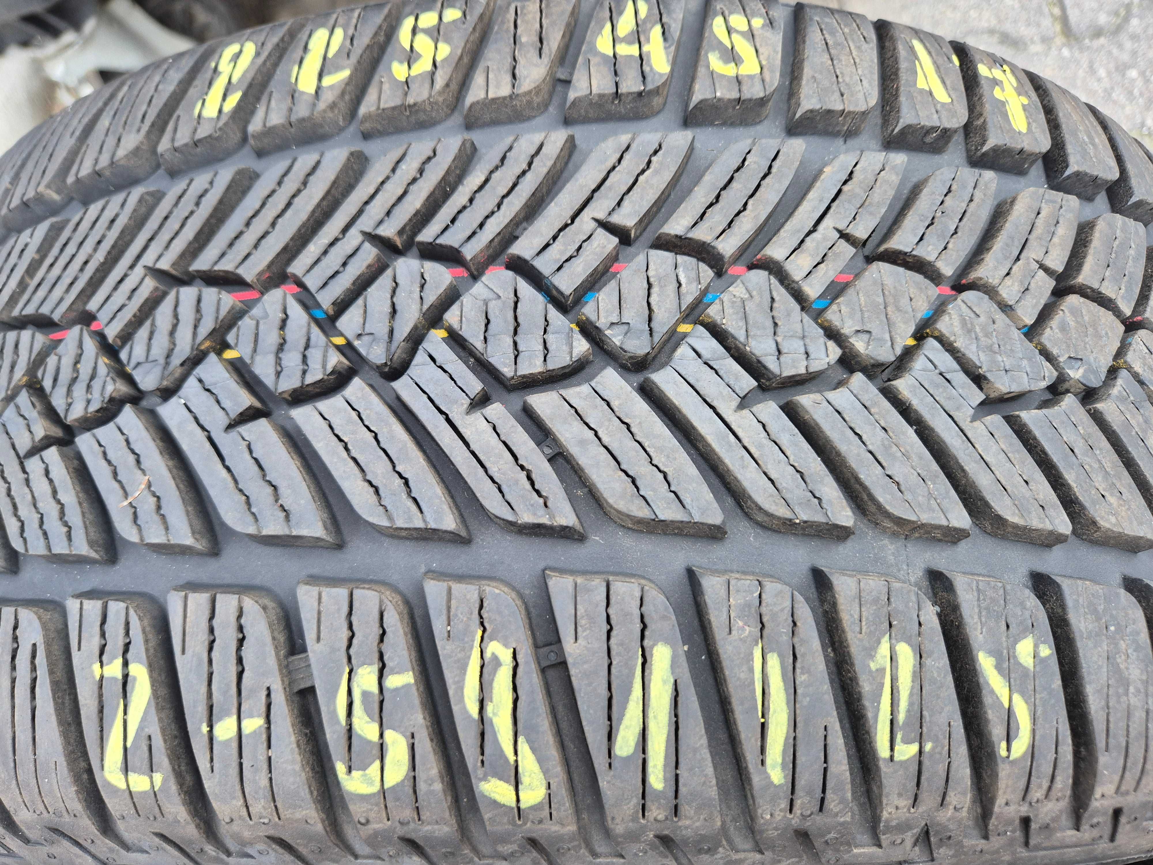 225/45r17 91H (Z591/25)08 2szt 8mm Kristall Control HP2 FULDA ZIMOWE