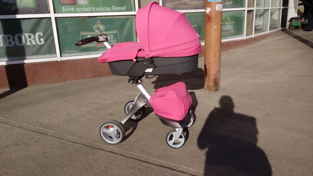 Stokke xplory розовая коляска полный комплект