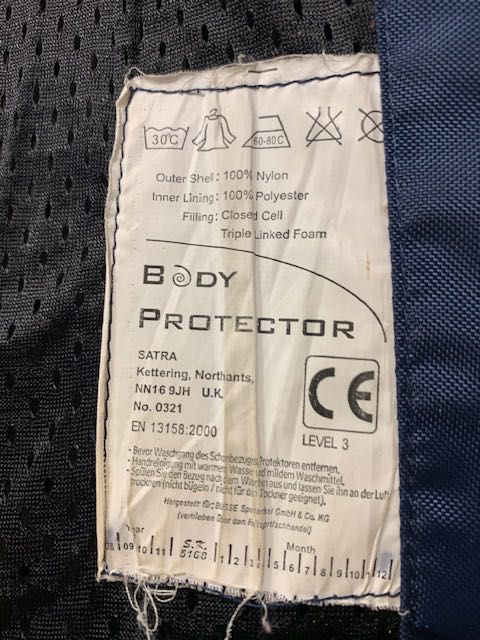 Kamizelka jeździecka ochronna BODY PROTECTOR Level 3  XS dorosły