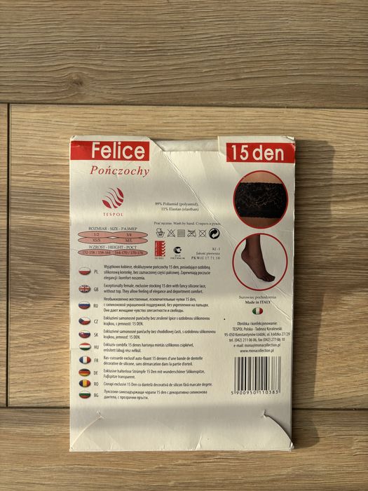 Pończochy samonośne białe używane