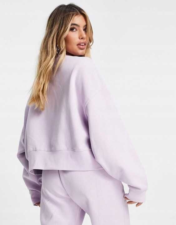 NIKE liliowa bluza damska z logo xs s 34 oversize