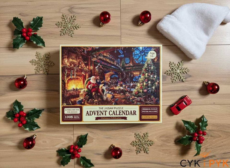 Kalendarz adwentowy – puzzle świąteczne 1008 elementów Boże Narodzenie