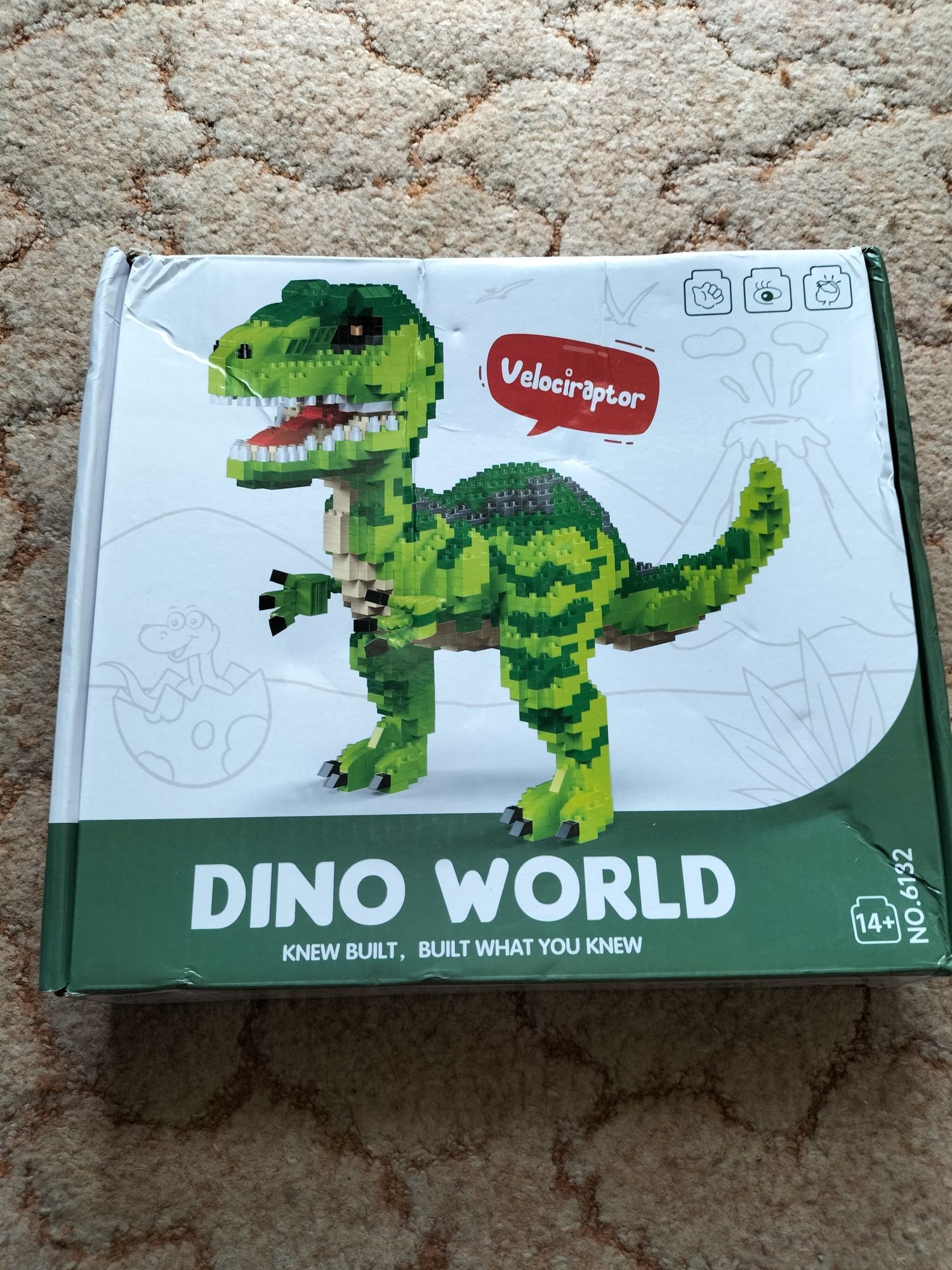 Klocki małe Dino world - Nowe Dinozaur velociraptor