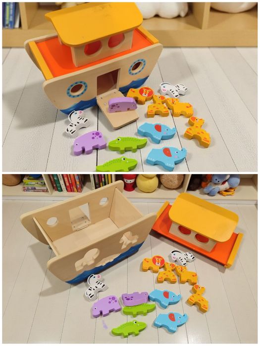 Дерев'яні Сортер Монтессорі піраміда інструменти пінцет