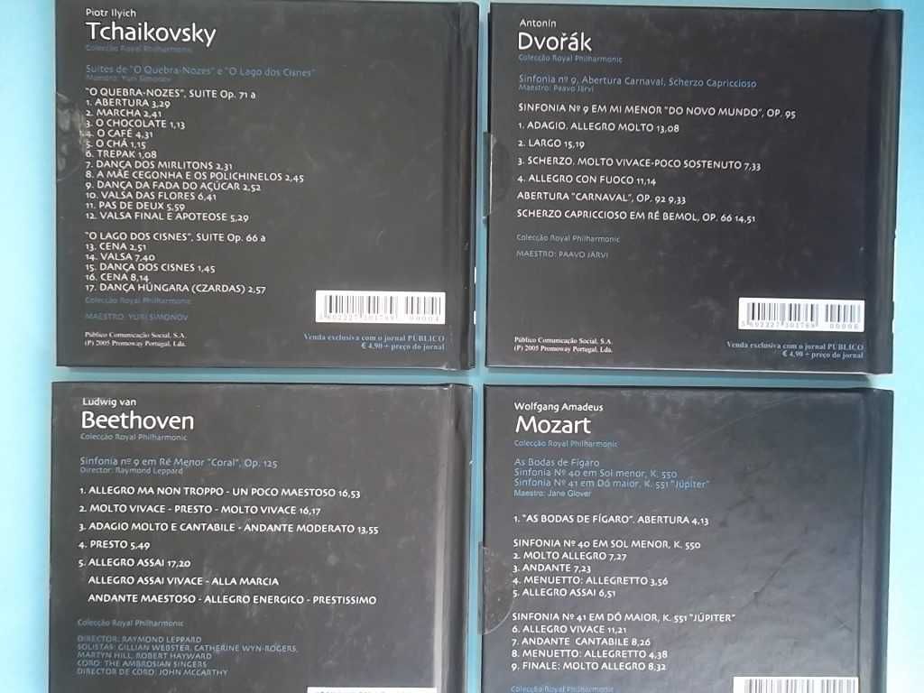 CDs música clássica 2EUR cada , ver fotos.