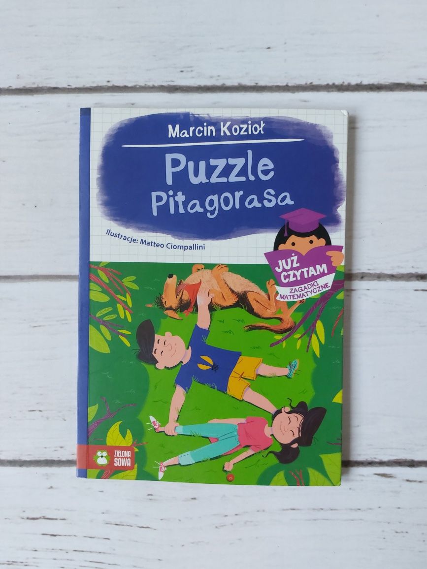 Książka dla dzieci Zagadki matematyczne Puzzle Pitagorasa nowa prezent