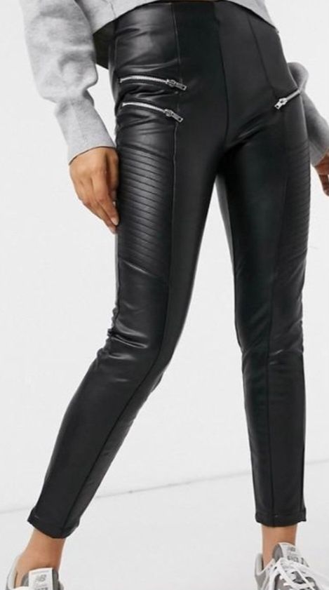 Spodnie skórzane new Look 40 M L czarne