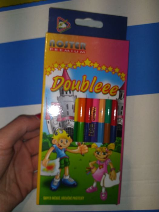 Kredki ołówkowe, podwójne kolory, komplet