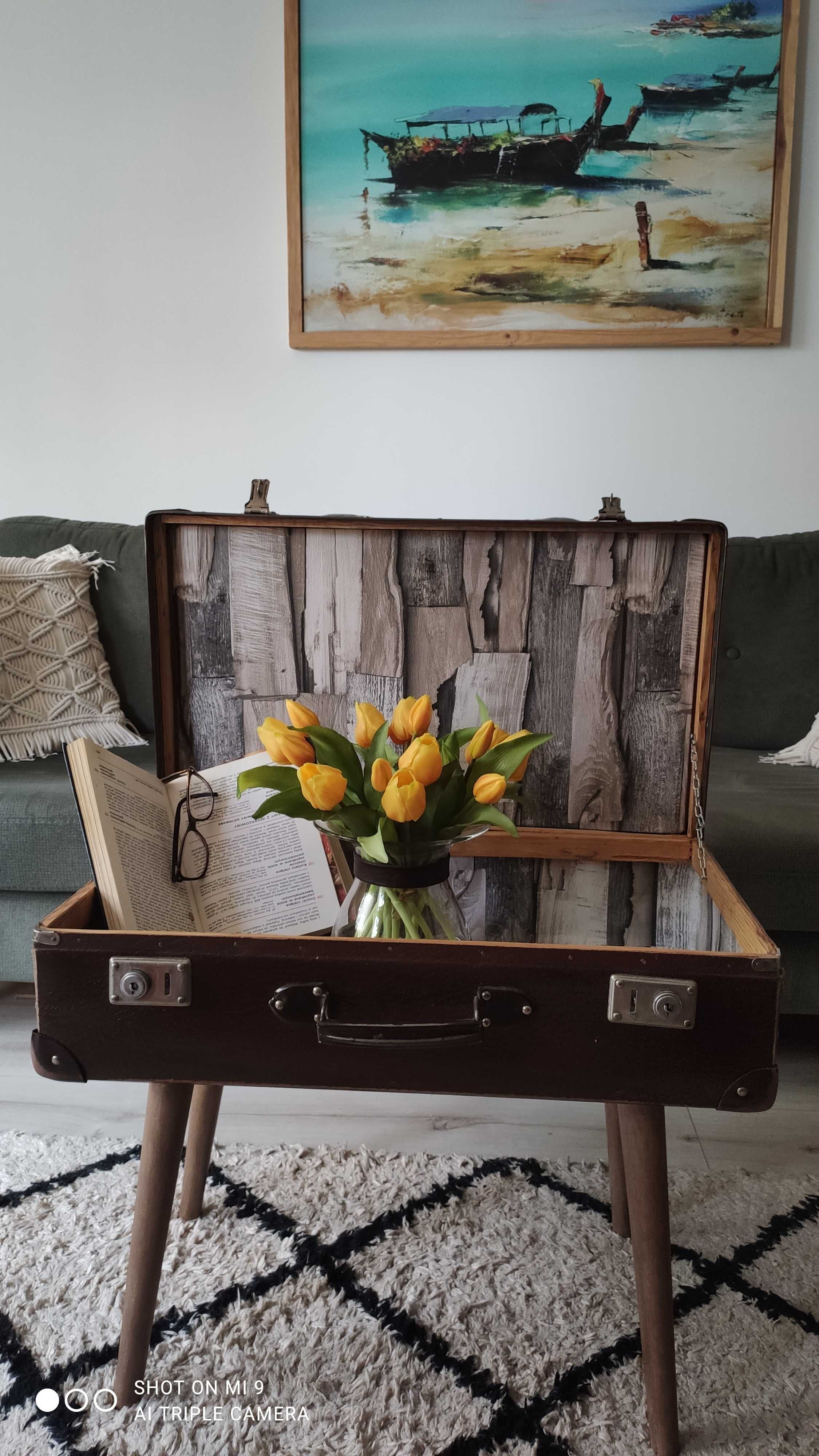 Stolik, szafka, dekoracja oryginalmy mebel PRL, vintage