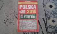 Mapa Polski 2016 r. firmy Kompas 1:700.000