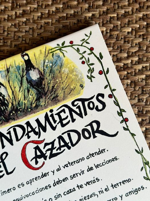 A zulejos de caça os 10 mandamentos do caçador