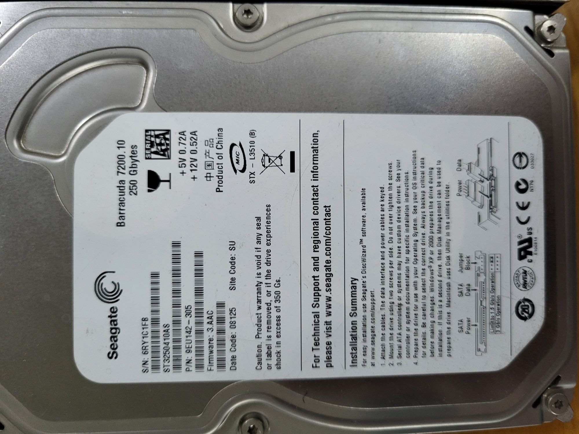 Жесткий диск, Hitachi Deskstar 2 шт, Seagate 1 шт