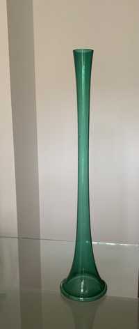 Wazon szklany zielony wysoki, 80 cm