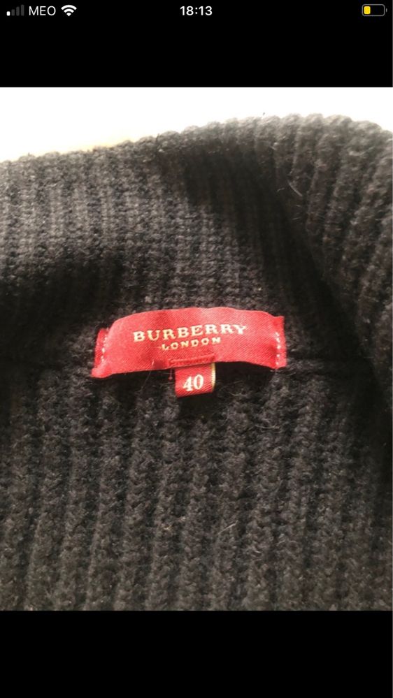 Colete Burberry,  preto