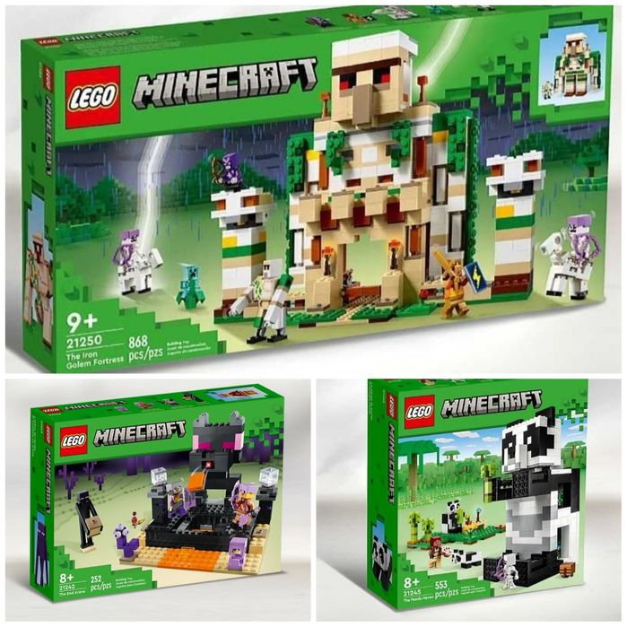 9 НОВИХ ЛЕГО МАЙНКРАФТ Lego Minecraft 21242 21245 21250 21257 21244