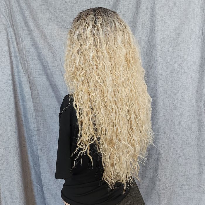 Peruka lace front 13x6x1 wlosy syntetyczne arielki,fale czepek 56-59cm