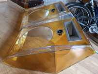 Kolumny estradowe bezbarwne z 1cm plexy