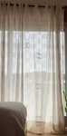Cortina fio natural, cor bege