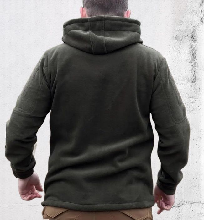 Флісова кофта з капюшоном військова олива фліска флиска военная зсу