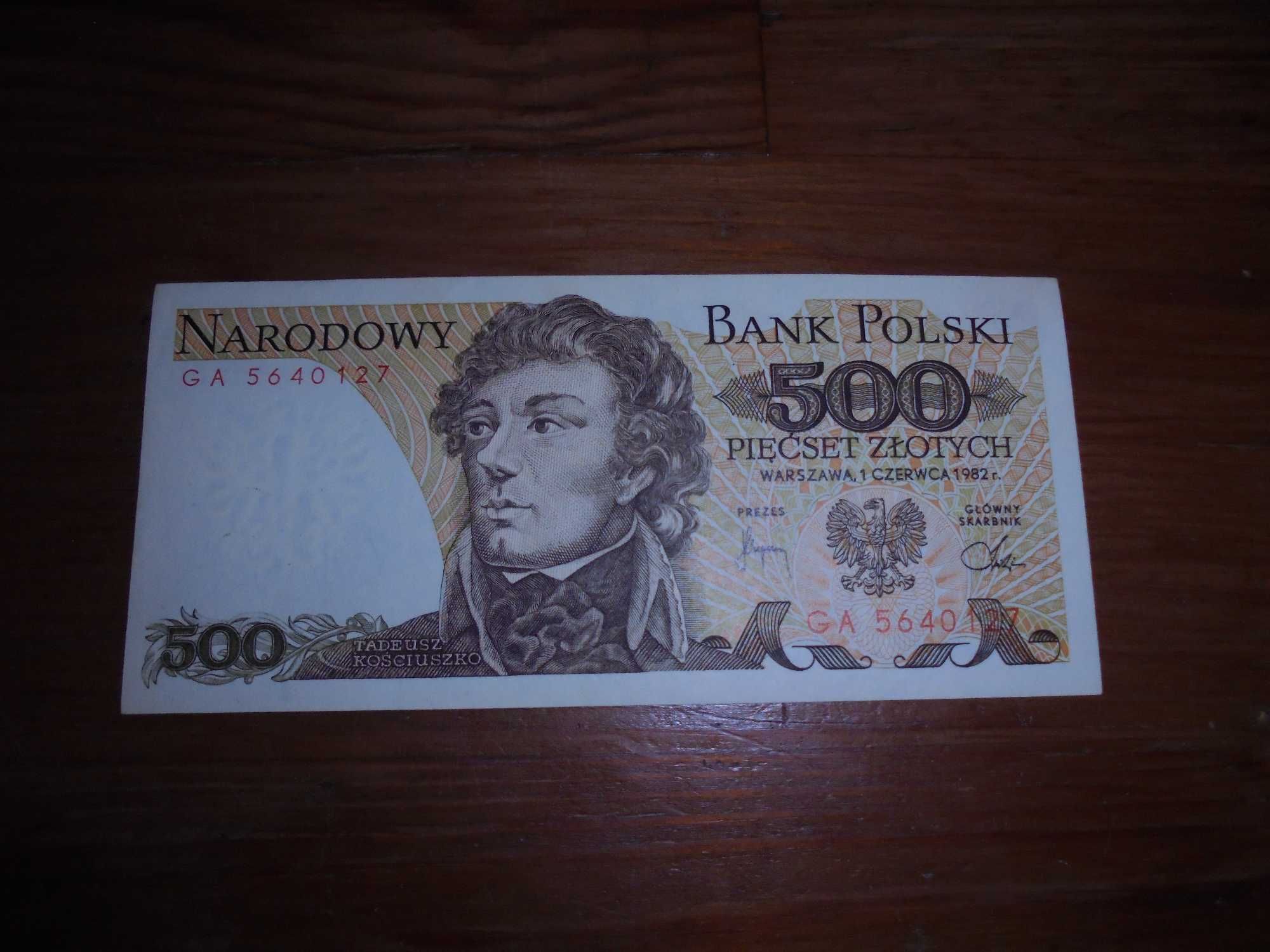 banknot polski 500 złotych 1982 seria GA [b285]