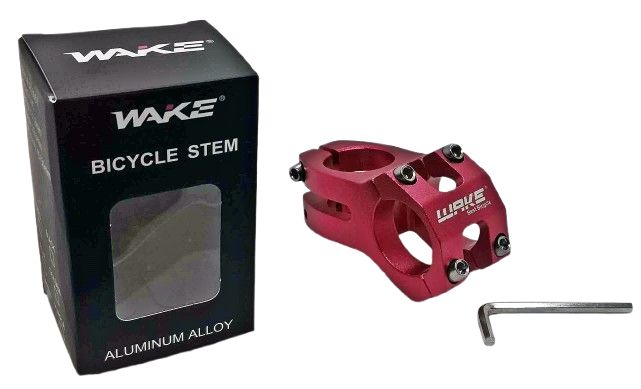 WAKE Mostek Rowerowy Aluminiowy 31,8 / 45 mm / 135g RED