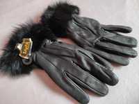 Skórzane damskie rękawiczki nowe z metką