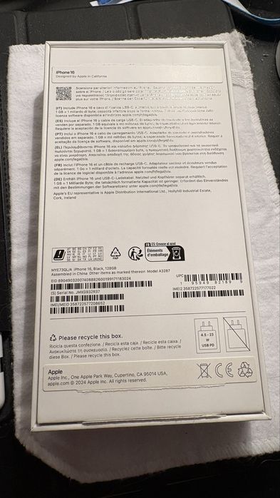 Iphone 16 preto de 128 gb