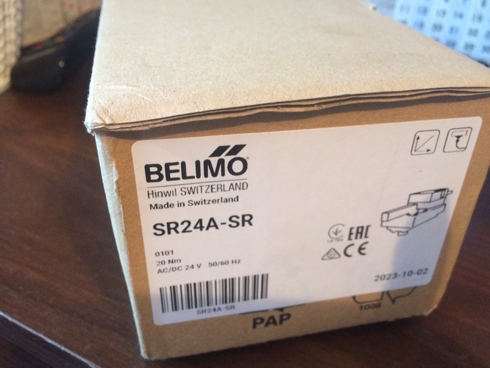 Електропривод на шаровий кран Belimo SR24A-SR , 20Hm, 24 В.