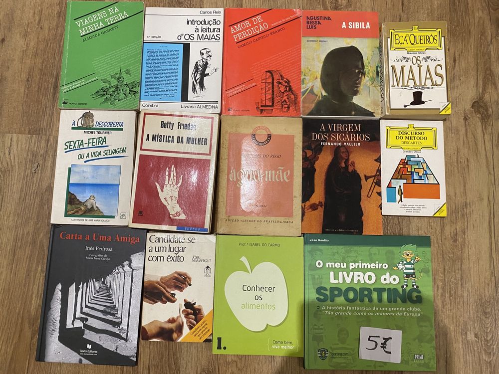 Livros diversos - 5€ cada - literatura e tecnicos