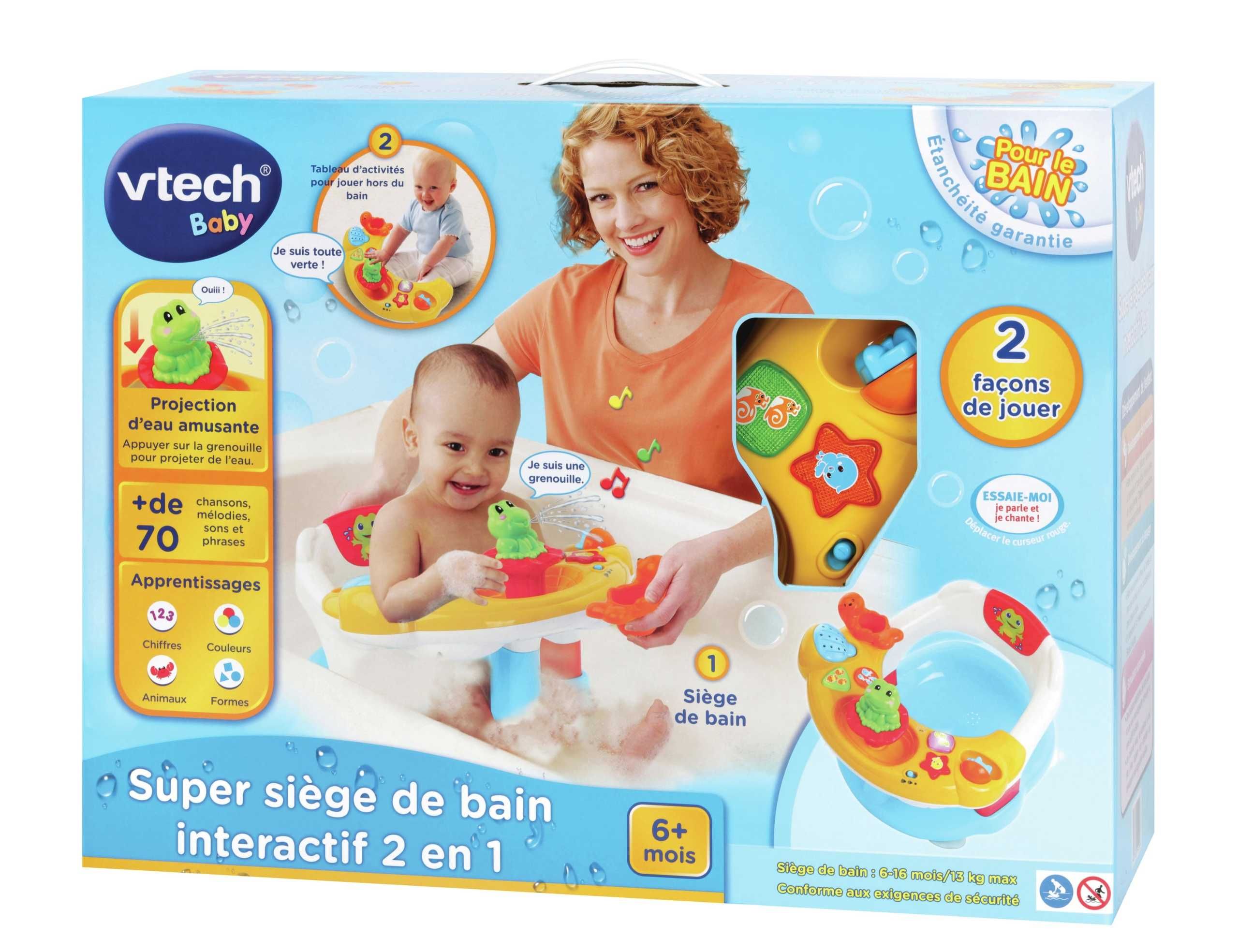 VTECH, Fotelik dla niemowląt, zabawka kąpielowa 2 w 1, 6msc+ wersja FR