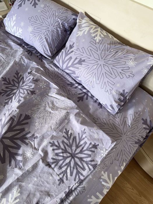 Комплекти Постільної білизни Новорічні полуторні,святкові 100% бавовна