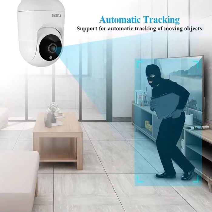 Поворотна Wi-Fi IP камера відеоспостереження Fuers 5MP Tuya Smart Home