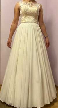 Suknia ślubna ecru roz 36-38