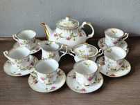 Zestaw porcelany Chodzież serwis do herbaty kawy Iwona róże