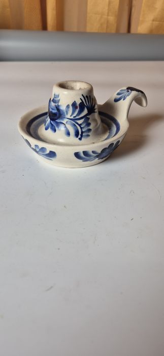 Fajans Włocławek malowany kaganek T19