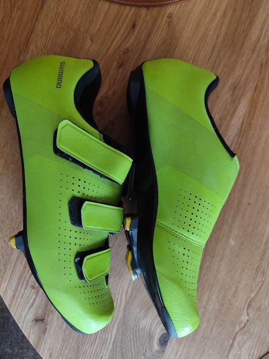 Buty szosowe Shimano SH-RC100 żółte roz.48 + bloki