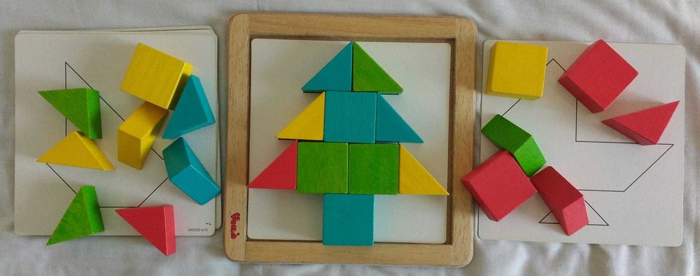 mosaico de madeira da Voilà: para crianças a partir dos 2 anos