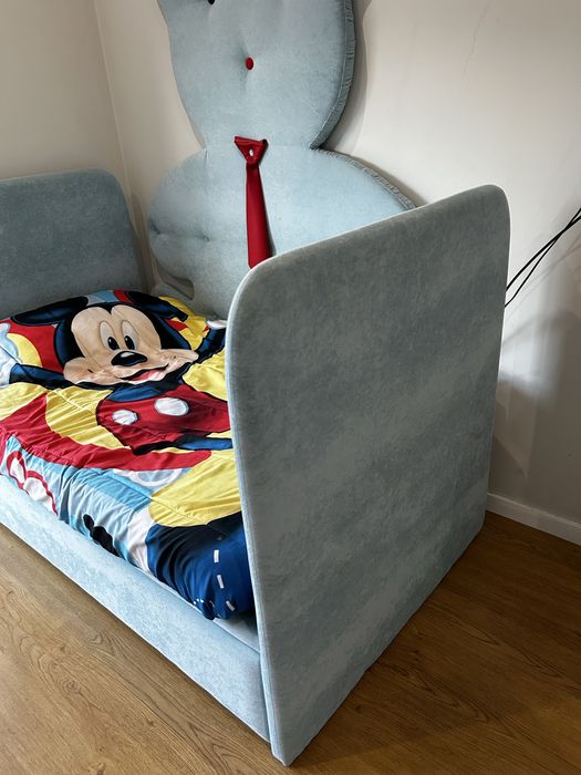Cama Infantil com Cama Auxiliar — Cabeceira Ursinho