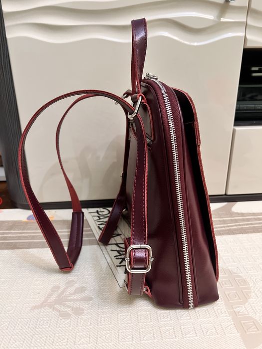 Шкіряний жіночий рюкзак сумка