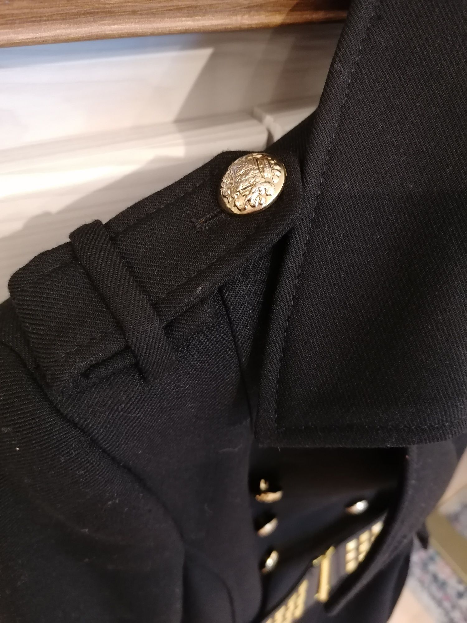 Przepiękny oficerski dwurzedowy plaszcz jesienno zimowy Zara S