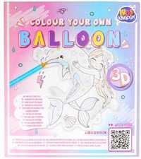 Balon papierowy do kolorowania 3D DIY Delfin